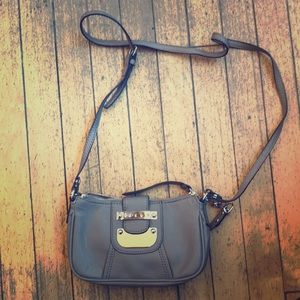 Guess Grey Leather Crossbody Purse
